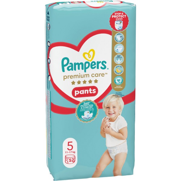 Фото - Одноразові підгузки-трусики Pampers Premium Care Pants Розмір 5 (11-17 кг) 52 шт. (80836070)